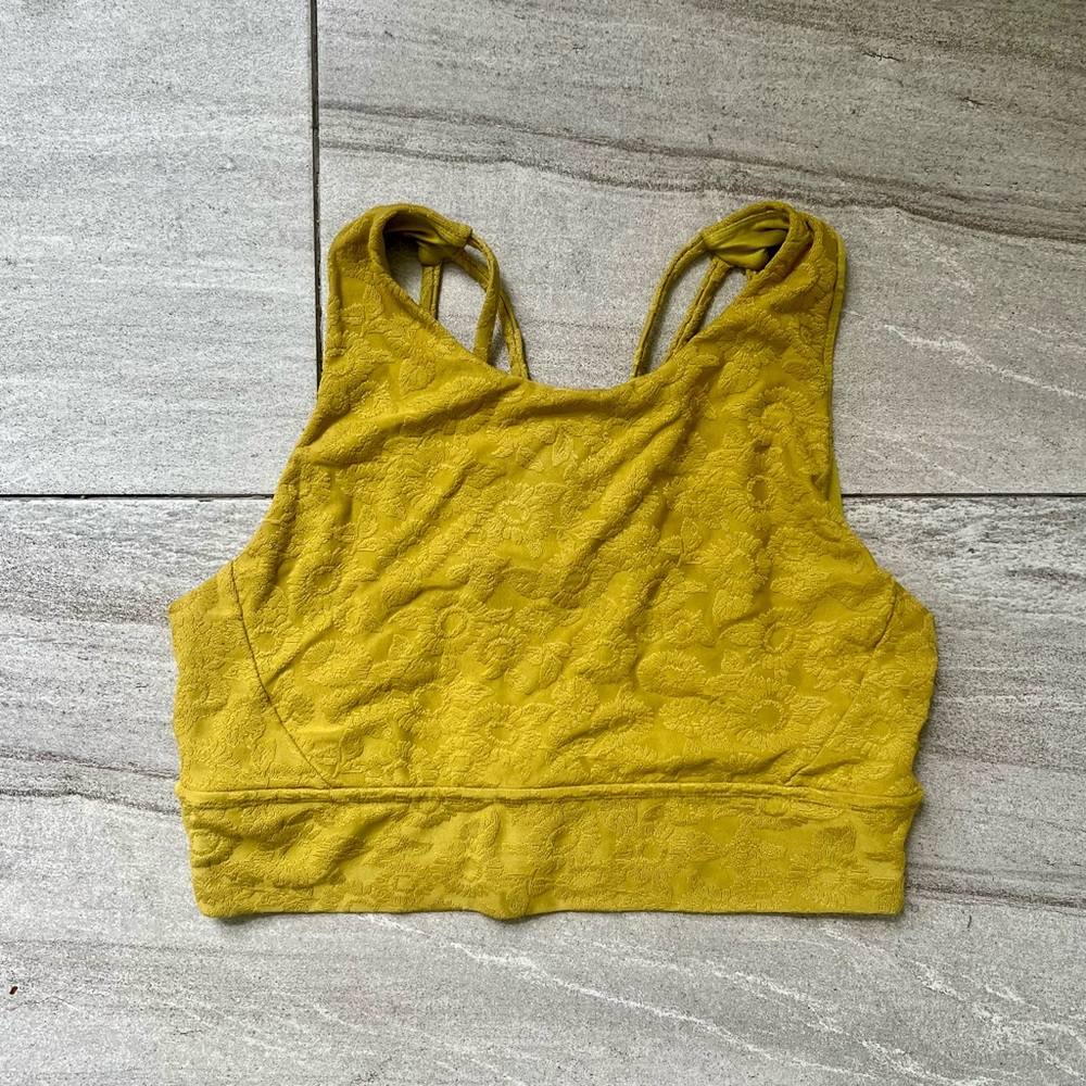 Buffbunny Flower Power Sports Bra in Groovy Green | M | Great Used